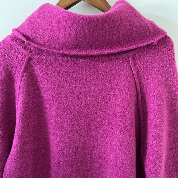 Free People Echo Beach Cowl Neck Wool Blend Sweater In Magenta Size S - Picture 9 of 15